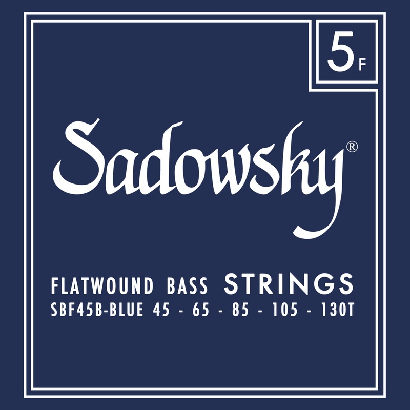 sadowsky-blue-label-flatwound-bass-string-set-long-scale-5-string-45-130t-sbf45b-blu Sadowsky Blue Label Flatwound Bass String Set Long Scale - 5-String 45-130T SBF45B-BLU