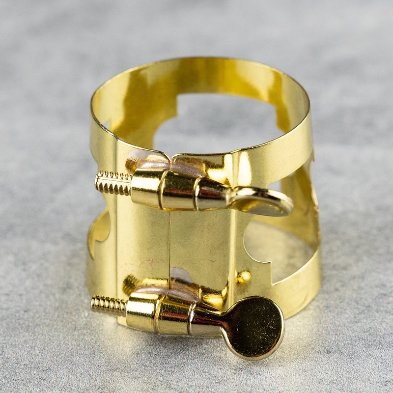 selmer-eb-baritone-saxophone-ligature-gold-lacquer-finish Selmer Eb Baritone Saxophone Ligature, Gold Lacquer Finish
