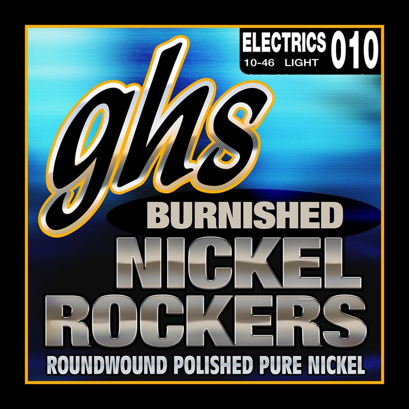 ghs-burnished-nickel-rockers-electric-guitar-string-set-10-46-light-bnr-l GHS Burnished Nickel Rockers Electric Guitar String Set - 10-46 Light BNR-L