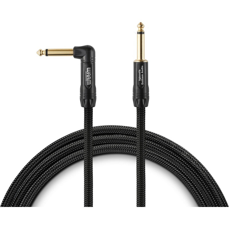 warm-audio-prem-ts-1rt-10-premier-gold-straight-to-right-angle-instrument-cable-10-foot Warm Audio Prem-TS-1RT-10' Premier Gold Straight to Right Angle Instrument Cable - 10-foot