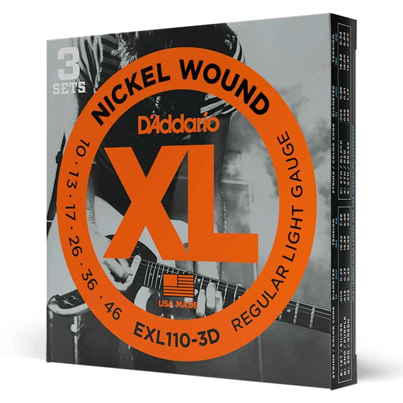 d-addario-10-46-3-pack-exl110-3d-nickel-wound-regular-light-electric-guitar-strings D'Addario 10-46 3 Pack EXL110 3D Nickel Wound Regular Light Electric Guitar Strings