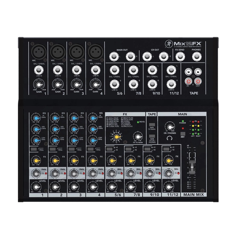 mackie-mix12fx-12-channel-compact-mixer-with-effects Mackie Mix12FX 12-Channel Compact Mixer with Effects