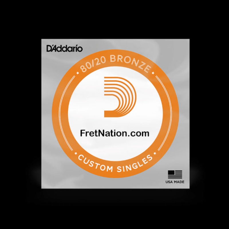 d-addario-80-20-bronze-single-guitar-string-026w-bw026 D'Addario 80/20 Bronze Single Guitar String - .026w BW026