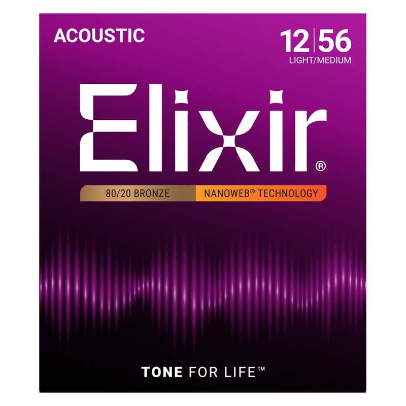 elixir-11077-80-20-bronze-acoustic-guitar-strings-with-nanoweb-technology-light-medium-12-56 Elixir 11077 80/20 Bronze Acoustic Guitar Strings with NANOWEB Technology Light-Medium 12-56