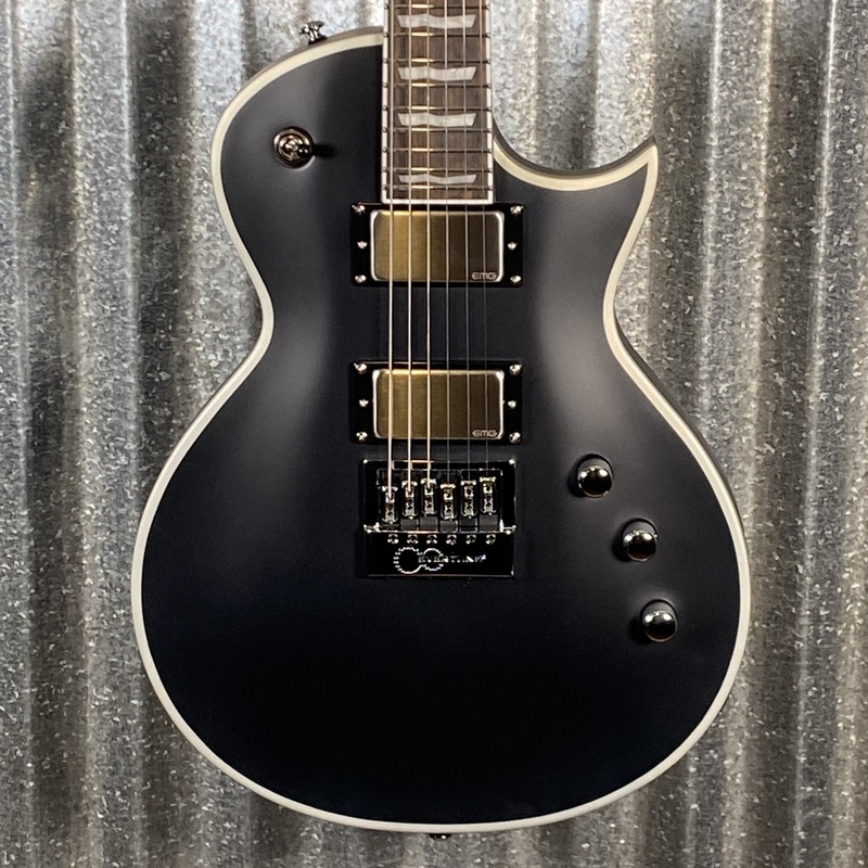 esp-ltd-ec-1000-evertune-bold-binding-black-satin-guitar-lec1000etbbblks-0085-used ESP LTD EC-1000 Evertune Bold Binding Black Satin Guitar LEC1000ETBBBLKS #0085 Used