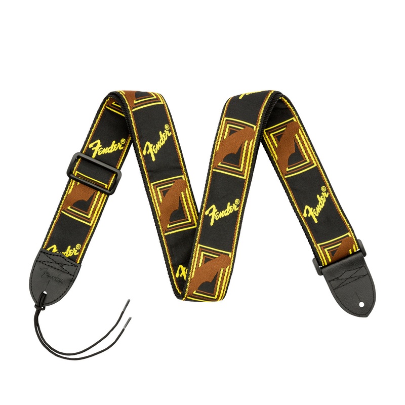 fender-2-monogram-guitar-or-bass-strap-yellow-and-black Fender 2" Monogram Guitar or Bass Strap, Yellow and Black