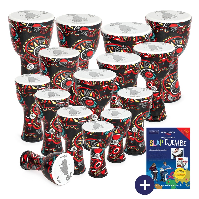 percussion-plus-carnival-slap-djembe-15-pack-pre-tuned-pp673-15pk Percussion Plus Carnival Slap Djembe 15 pack - pre-tuned (PP673-15PK)