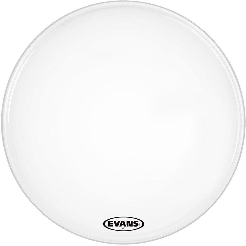 evans-mx1-white-marching-bass-drumhead Evans MX1 White Marching Bass Drumhead