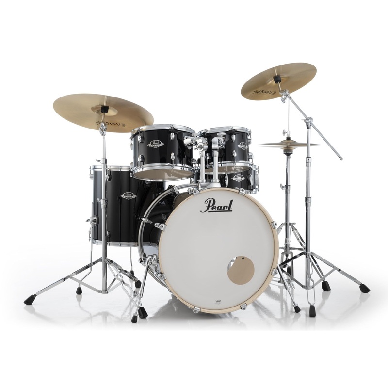 export-5-piece-shell-pack-20-14-12-10-14-jet-black-with-hardware-cymbals-sold-separately Export 5 Piece Shell Pack 20/14/12/10/14 Jet Black with Hardware (Cymbals Sold Separately)