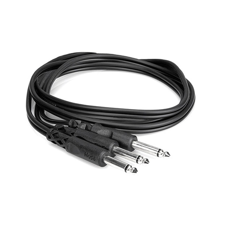 hosa-cyp-105-y-cable-1-4-inch-ts-male-to-dual-1-4-inch-ts-male-5-foot Hosa CYP-105 Y Cable - 1/4-inch TS Male to Dual 1/4-inch TS Male - 5 foot