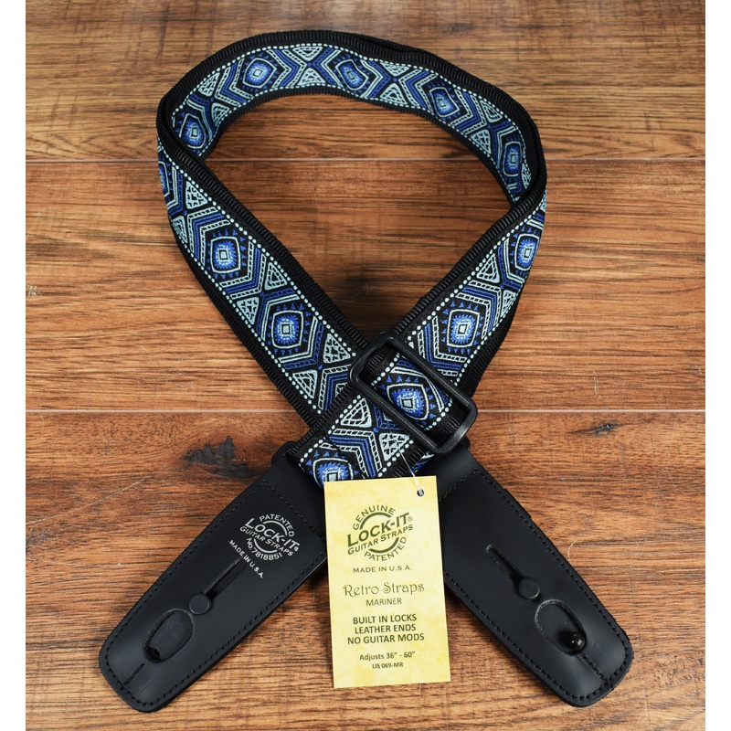 lock-it-straps-retro-vintage-series-2-mariner-guitar-bass-straplock-strap-069-mr LOCK-It Straps Retro Vintage Series 2" Mariner Guitar Bass Straplock Strap 069 MR