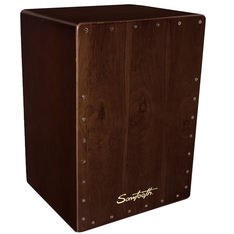 sawtooth-chocolate-satin-hand-stained-large-size-cajon-percussion-box Sawtooth Chocolate Satin Hand Stained Large Size Cajon Percussion Box
