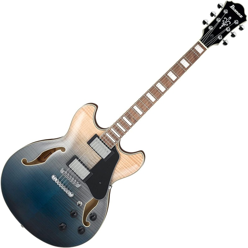 ibanez-artcore-as73fm-semi-hollow-electric-guitar-transparent-indigo-fade Ibanez Artcore AS73FM Semi-Hollow Electric Guitar - Transparent Indigo Fade