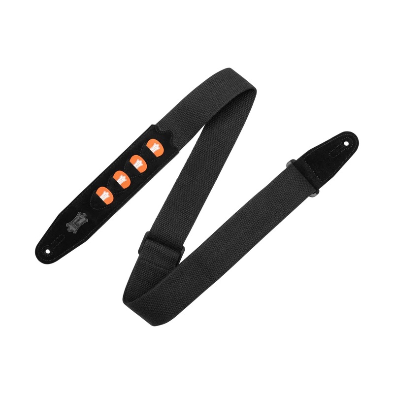 levy-s-mc2ph-blk-pickpocket-cotton-series-guitar-strap-black Levy's MC2PH-BLK PICKPOCKET COTTON SERIES Guitar Strap - Black