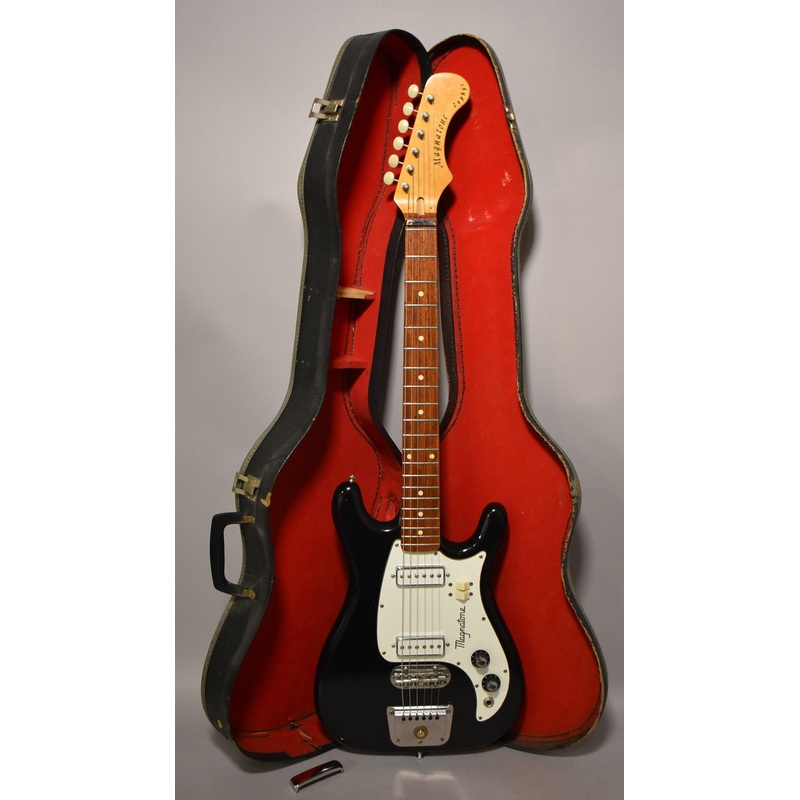 mid-1960-s-magnatone-zephyr-solidbody-electric-black-w-ohsc Mid-1960's Magnatone Zephyr Solidbody Electric Black w/OHSC