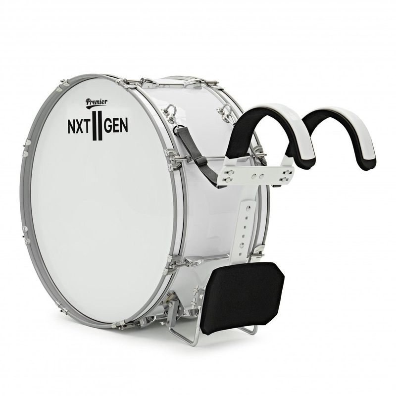 premier-nxt-gen-marching-24-x-10-traditional-bass-drum-white-with-basswood-shell-and-internal-dampening Premier NXT GEN Marching 24" x 10" Traditional Bass Drum White with Basswood Shell and Internal Dampening