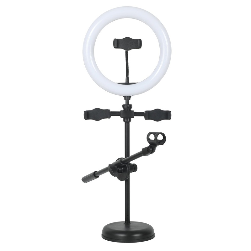 cad-desktop-ring-lightwith-mic-and-3-phone-holders CAD Desktop Ring Lightwith Mic and 3 Phone Holders