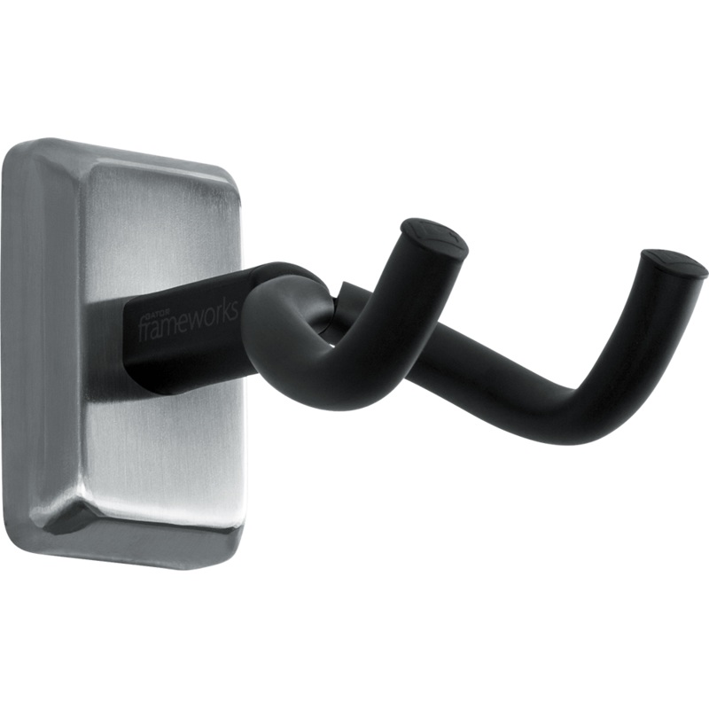 gator-satin-chrome-wall-mount-guitar-hanger-gfw-gtr-hngrsch Gator Satin Chrome Wall Mount Guitar Hanger, GFW-GTR-HNGRSCH