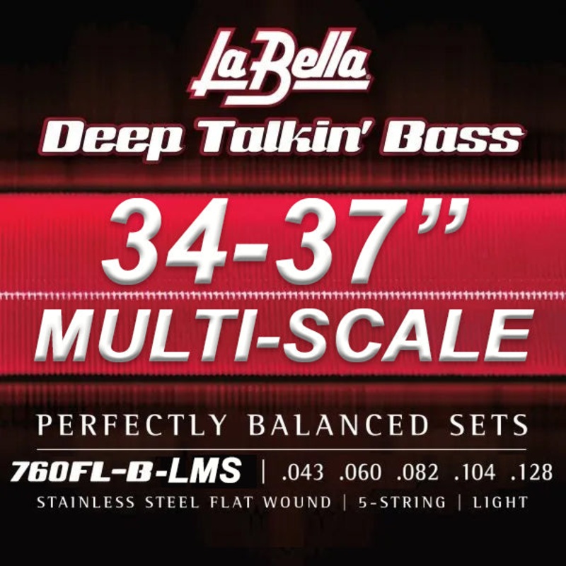 la-bella-deep-talkin-flatwound-bass-strings-multi-scale-5-string-43-128-760fl-b-lms La Bella Deep Talkin' FlatWound Bass Strings Multi Scale - 5-String 43-128 760FL-B-LMS