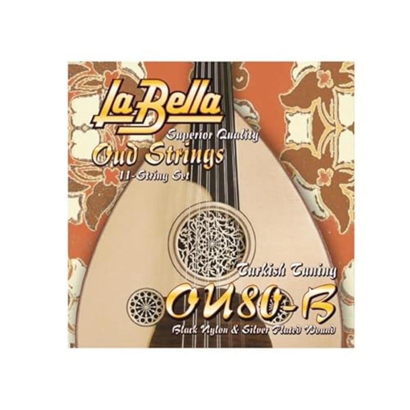 la-bella-ou80-b-oud-strings-turkish-tuning-black-nylon La Bella OU80-B Oud Strings, Turkish Tuning, Black Nylon