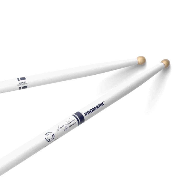 promark-scott-johnson-dc17-painted-white-marching-snare-stick ProMark Scott Johnson DC17 Painted White Marching Snare Stick