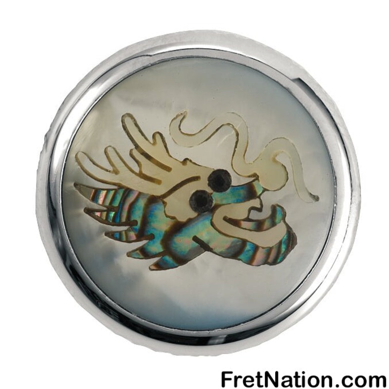 framus-warwick-potentiometer-dome-knob-dragonhead-inlay-chrome-sp-30418-cr-dragon Framus & Warwick - Potentiometer Dome Knob, Dragonhead, Inlay - Chrome - SP 30418 CR DRAGON
