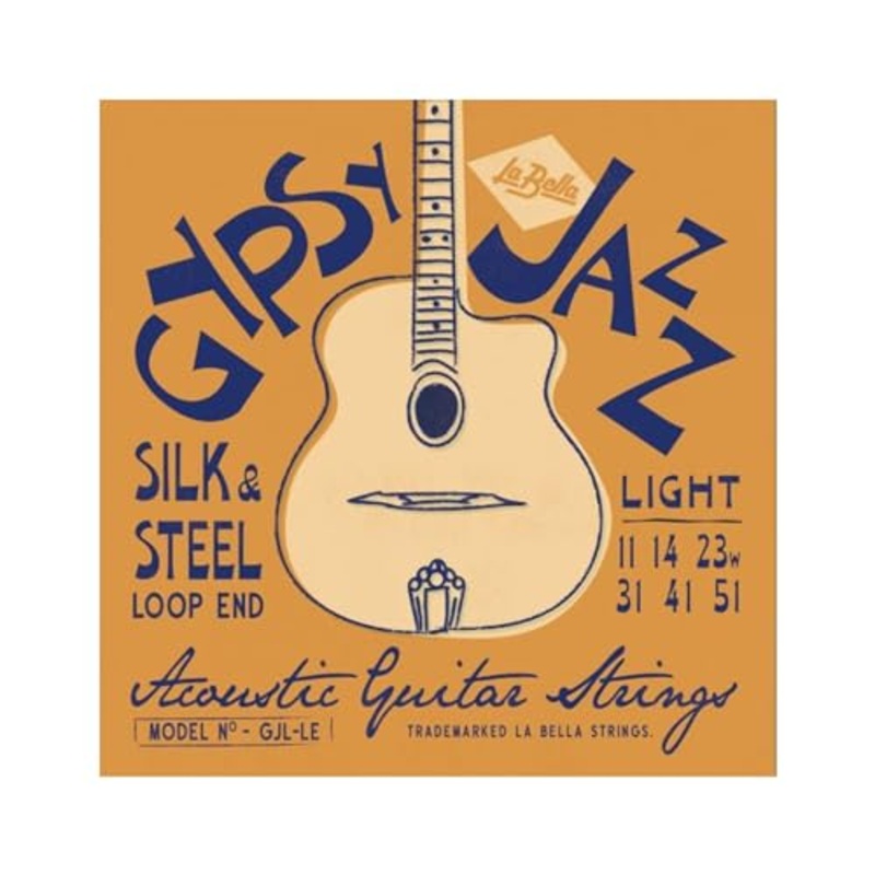 la-bella-gjl-le-gypsy-jazz-silk-steel-strings-light-loop-end La Bella GJL-LE Gypsy Jazz Silk & Steel Strings, Light Loop-End