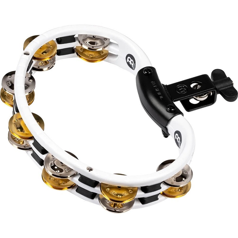 meinl-abs-mountable-tambourine-mixed-jingles-white Meinl ABS Mountable Tambourine Mixed Jingles, White