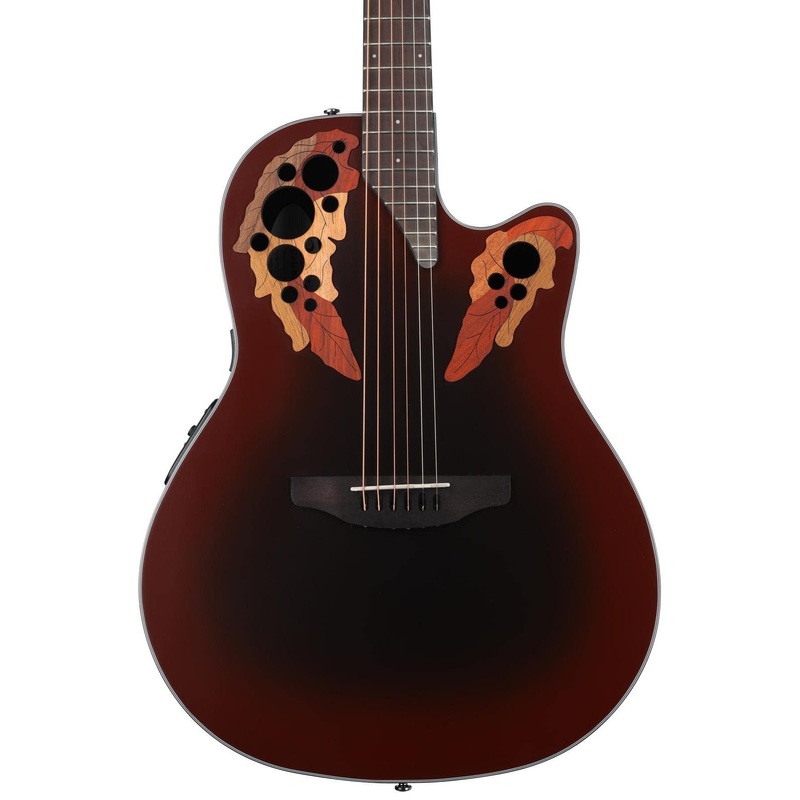 ovation-celebrity-elite-acoustic-electric-guitar-reverse-red-burst-ce44-rrb-g Ovation Celebrity Elite Acoustic-Electric Guitar, Reverse Red Burst (CE44-RRB-G)