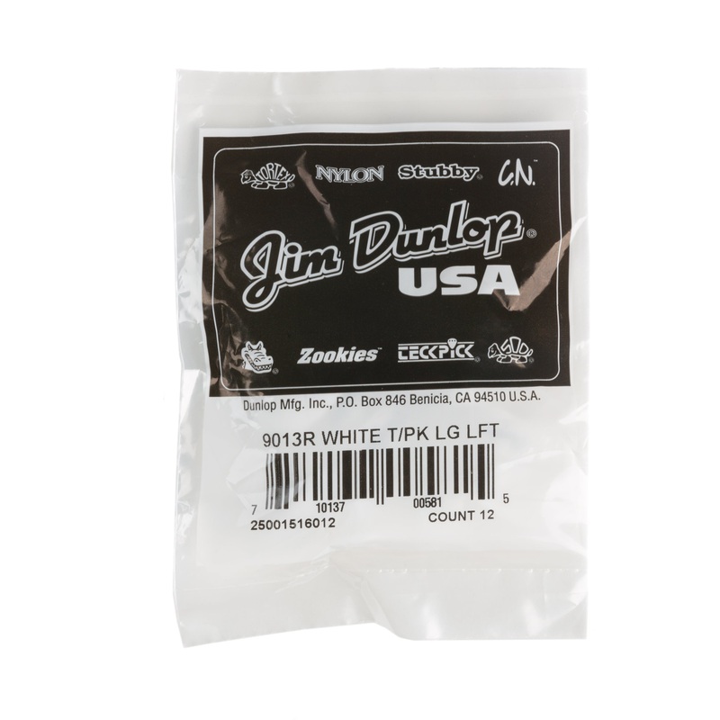 dunlop-white-left-thumbpicks-guitar-pick-refill-bag-large-12-pack-9013r DUNLOP WHITE LEFT THUMBPICKS GUITAR PICK REFILL BAG LARGE 12-PACK - 9013R