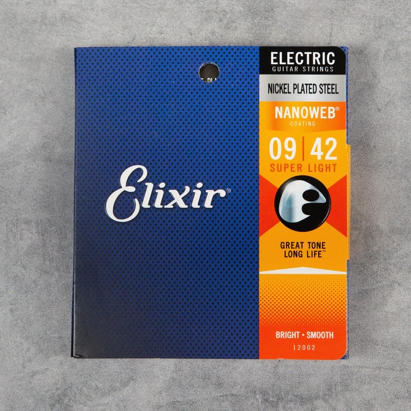 elixir-12002-nanoweb-coated-nickel-plated-electric-guitar-strings-super-light-9-42 Elixir 12002 Nanoweb Coated Nickel Plated Electric Guitar Strings, Super Light, 9-42