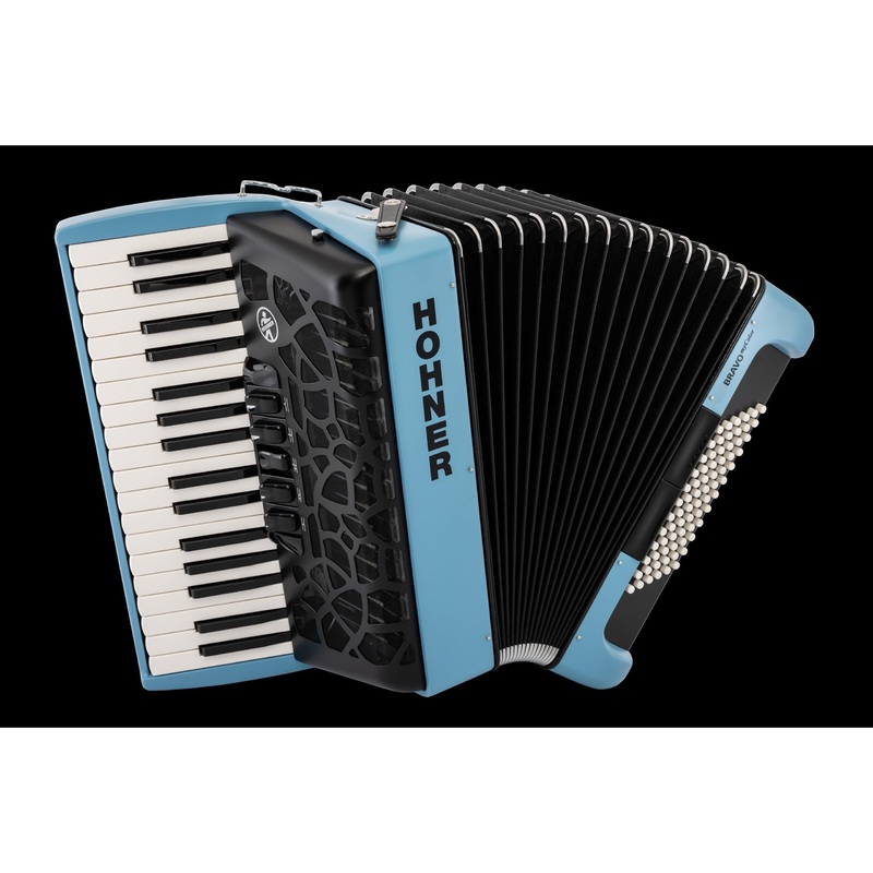 hohner-bravo-mycolor-iii-72-accordion-sky-steel-light-blue-br72-rb Hohner Bravo MyColor III 72 Accordion, Sky - Steel Light Blue (BR72-RB)
