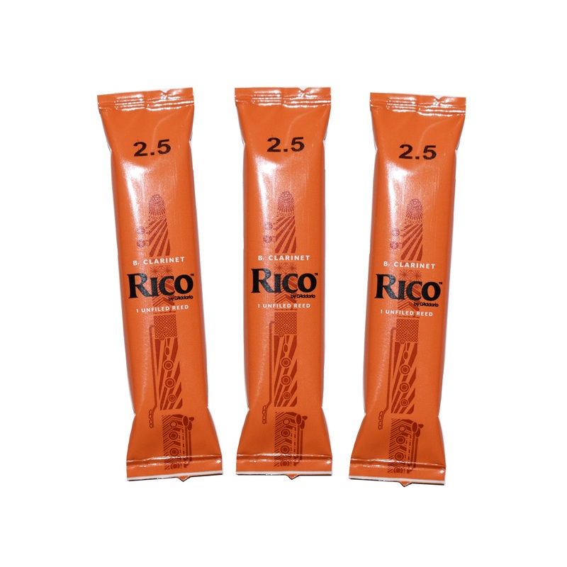 rico-bb-clarinet-reeds-strength-2-5-3-pack Rico Bb Clarinet Reeds, Strength 2.5, 3-pack