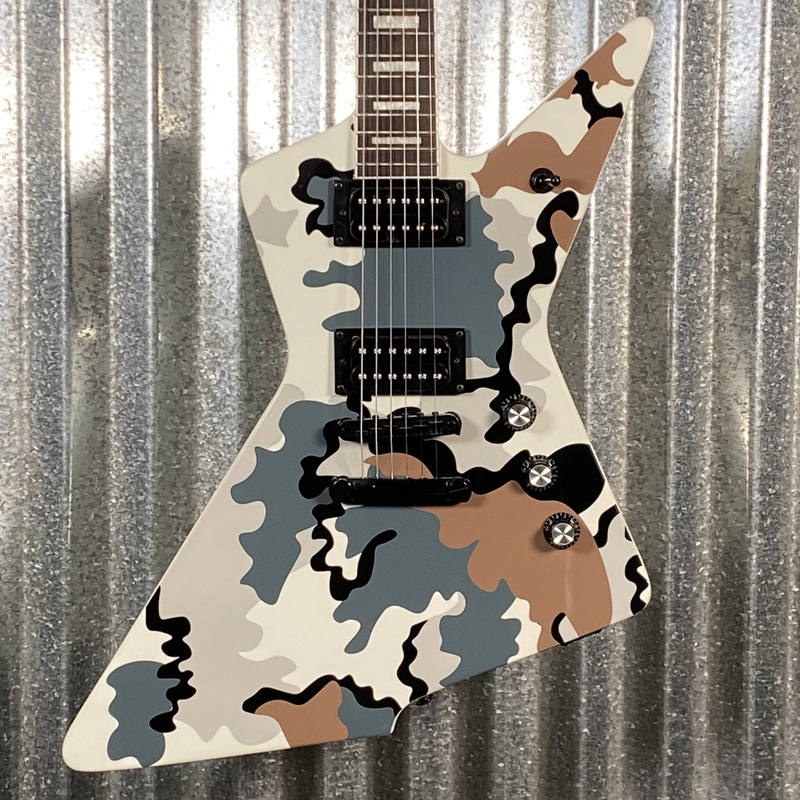 westcreek-guitars-revenge-explorer-style-camo-0112-used Westcreek Guitars Revenge Explorer Style Camo #0112 Used
