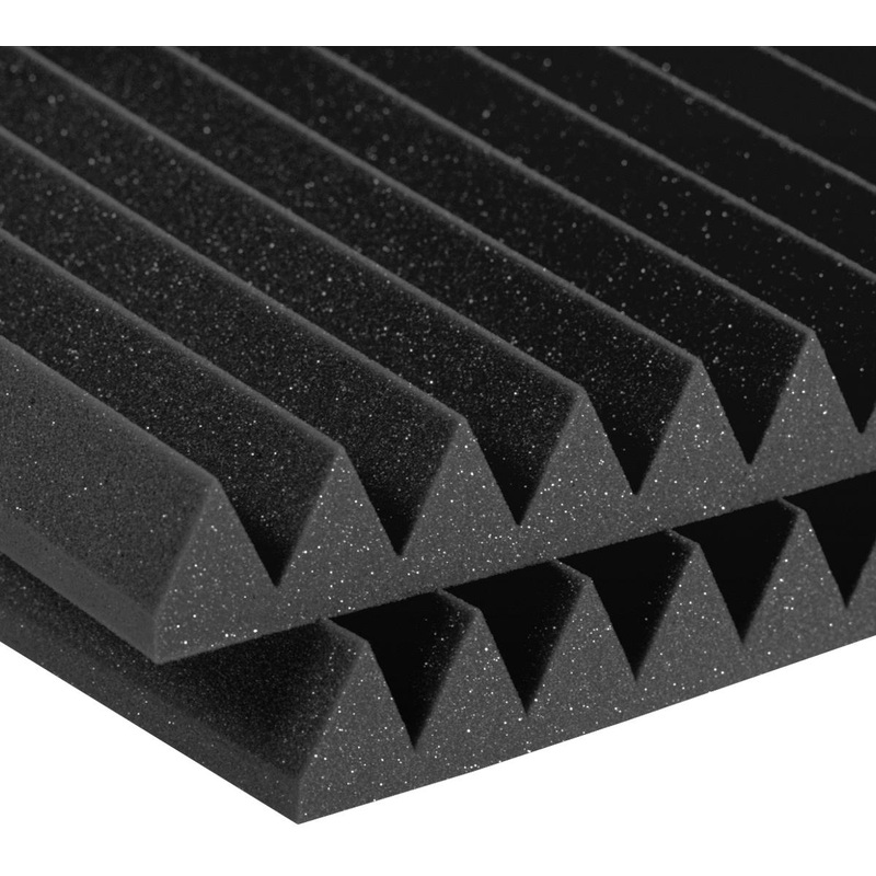 bulk-studio-foam-charcoal-wedge-cut-tiles-24-x-48-x-2-acoustic-treatment Bulk Studio Foam, Charcoal Wedge Cut Tiles, 24 x 48 x 2" Acoustic Treatment