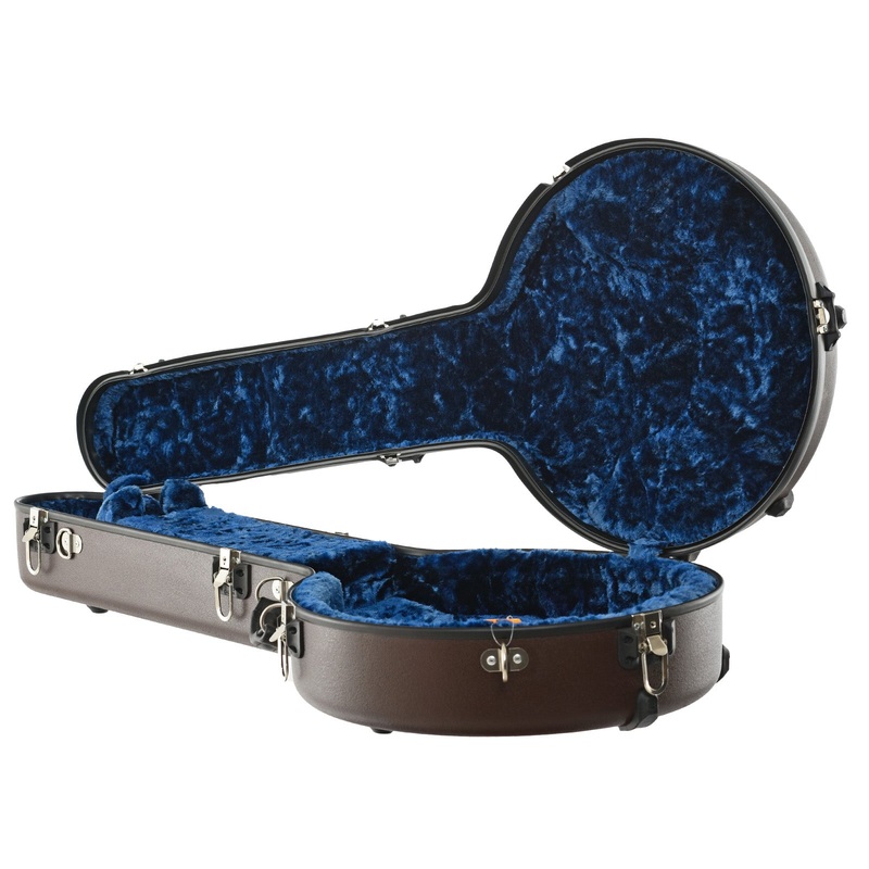 calton-deluxe-banjo-case-gibson-5-string-resonator-banjo-brown-with-blue-lining Calton Deluxe Banjo Case, Gibson 5-String Resonator Banjo - Brown with Blue Lining