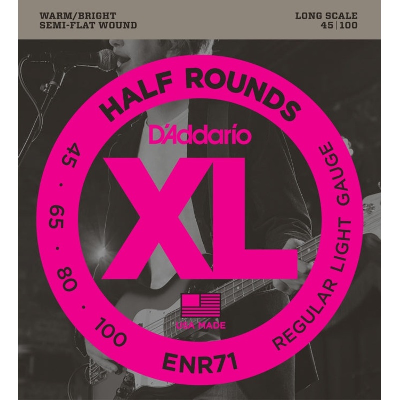 d-addario-enr71-half-round-bass-strings-45-100-gauge D'addario ENR71 Half Round Bass Strings 45-100 gauge