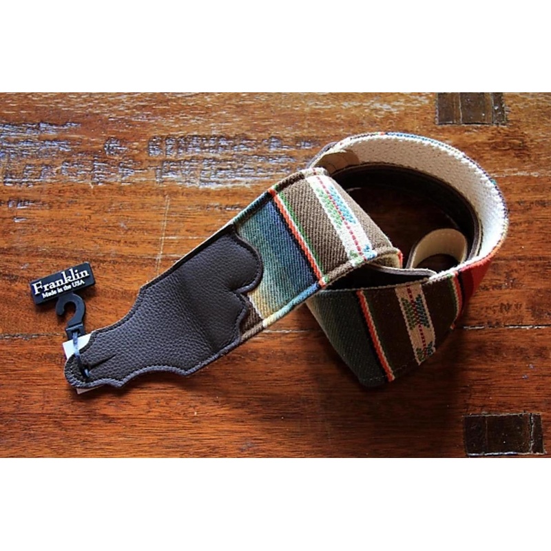 franklin-straps-fscl-sb-ch-3-saddle-blanket-cinch-chocolate-leather-end-tab Franklin Straps FSCL-SB-CH 3" Saddle Blanket/Cinch/Chocolate Leather End Tab