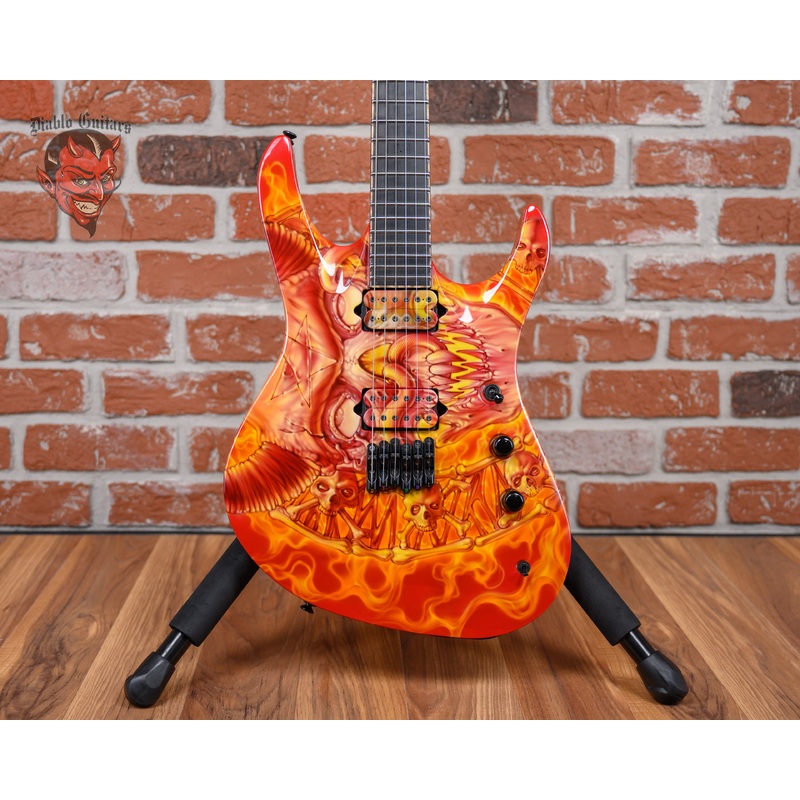 jackson-usa-signature-chris-broderick-soloist-ht6-devil-flames-graphic-by-mike-learn-2015-w-ohsc Jackson USA Signature Chris Broderick Soloist HT6 Devil & Flames Graphic by Mike Learn 2015 w/OHSC