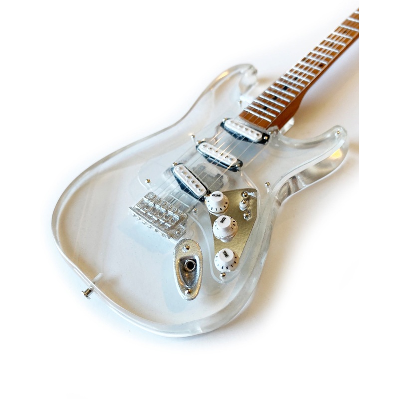 licensed-fender-strat-signature-clear-acrylic-mini-guitar Licensed Fender Strat Signature Clear Acrylic Mini Guitar