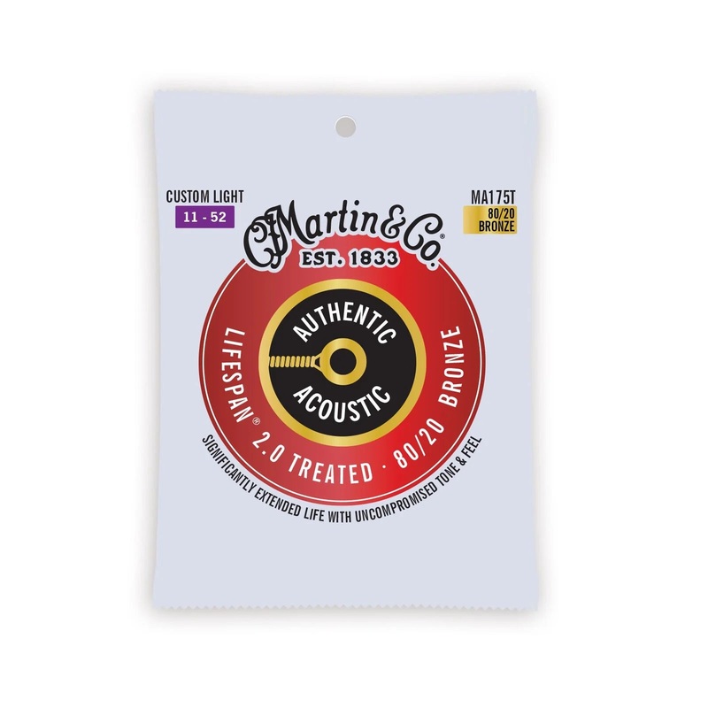 martin-and-co-authentic-acoustic-lifespan-2-0-guitar-strings-80-20-bronze Martin And Co. Authentic Acoustic Lifespan 2.0 Guitar Strings 80/20 Bronze
