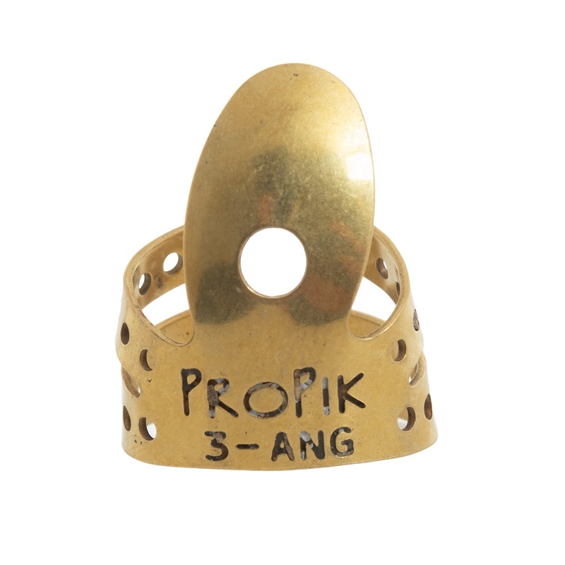 propik-brass-fast-pick-angled-fingerpick-split-wrap-blade-3 Propik Brass "Fast Pick" Angled Fingerpick, Split Wrap, Blade 3