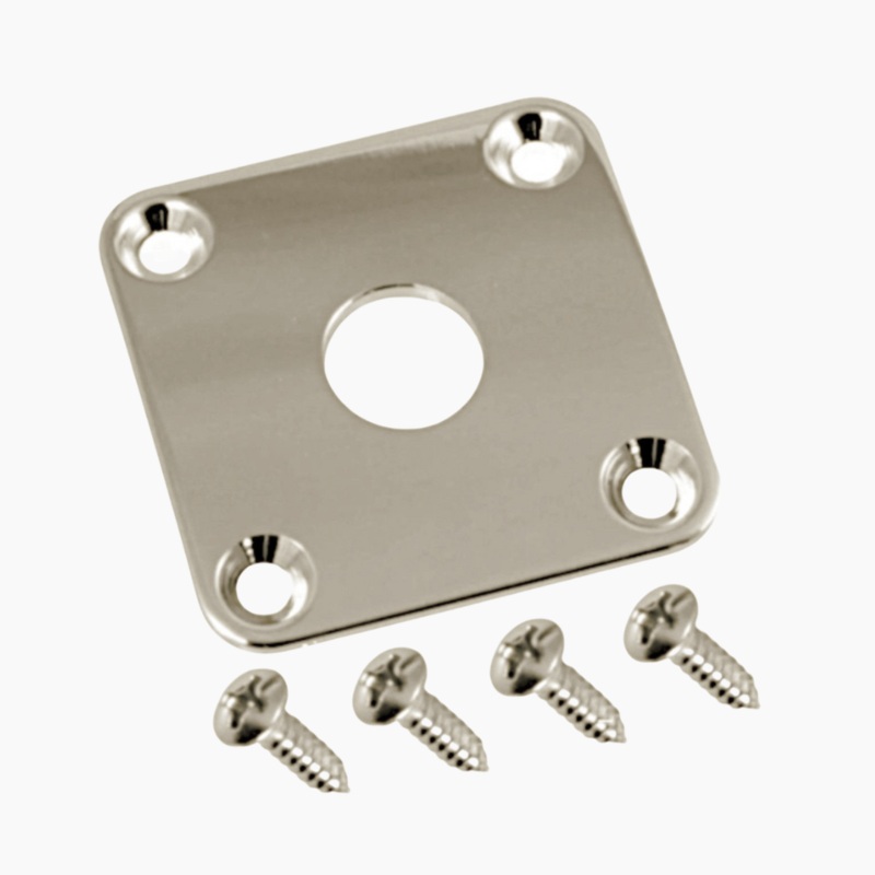 square-jackplate-for-les-paul-nickel-nickel-metal Square Jackplate for Les Paul Nickel Nickel (metal)
