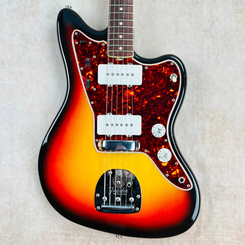 1965-fender-jazzmaster-bound-neck-with-dot-inlays-3-tone-sunburst 1965 Fender Jazzmaster Bound Neck with Dot Inlays - 3 Tone Sunburst