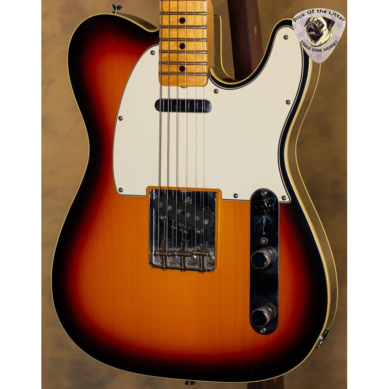 2009-fender-custom-shop-1966-telecaster-custom-nos-3-tone-sunburst 2009 Fender Custom Shop 1966 Telecaster Custom NOS 3 Tone Sunburst