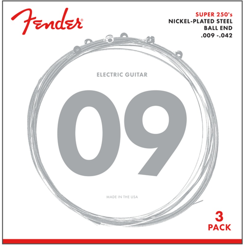 fender-250l-3-pack-nickel-plated-steel-electric-guitar-strings-light-9-42 Fender 250L 3 Pack - Nickel Plated Steel Electric Guitar Strings - Light - 9-42