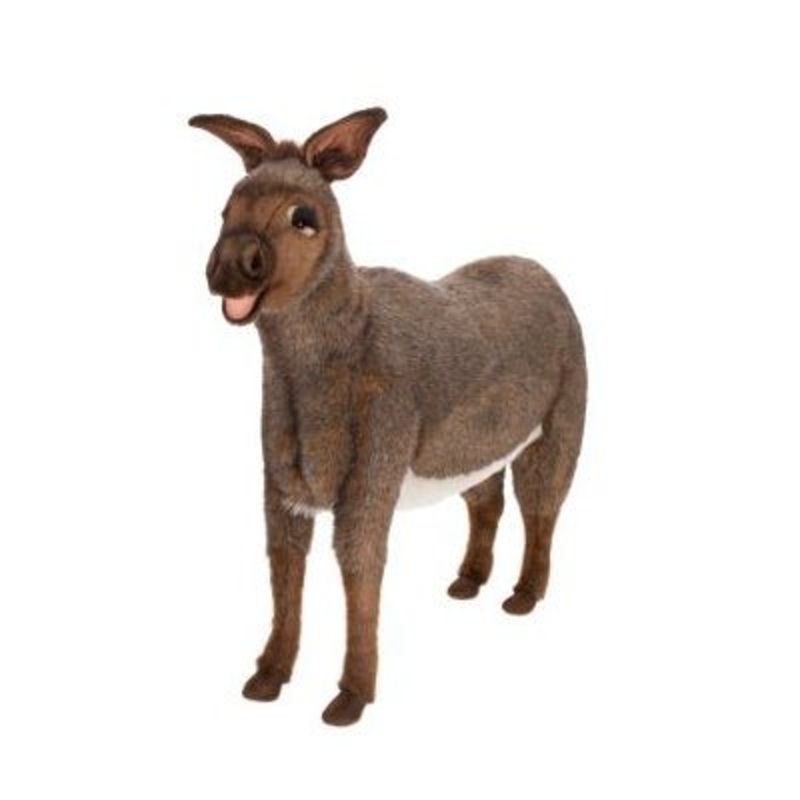 hansa-creations-donkey-44-l-life-size-ride-on-stuffed-animal-toy-3808 Hansa Creations DONKEY 44''L Life Size Ride-On Stuffed Animal Toy, 3808