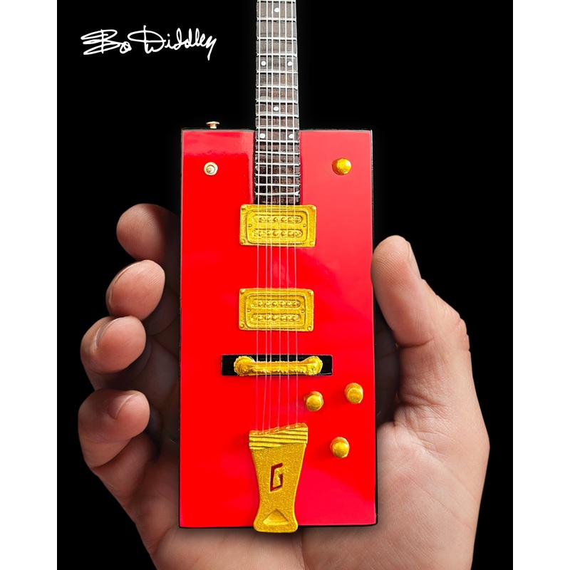 bo-diddley-signature-firebird-red-gretsch-g6138-box-mini-guitar-model Bo Diddley Signature Firebird Red Gretsch G6138 Box Mini Guitar Model