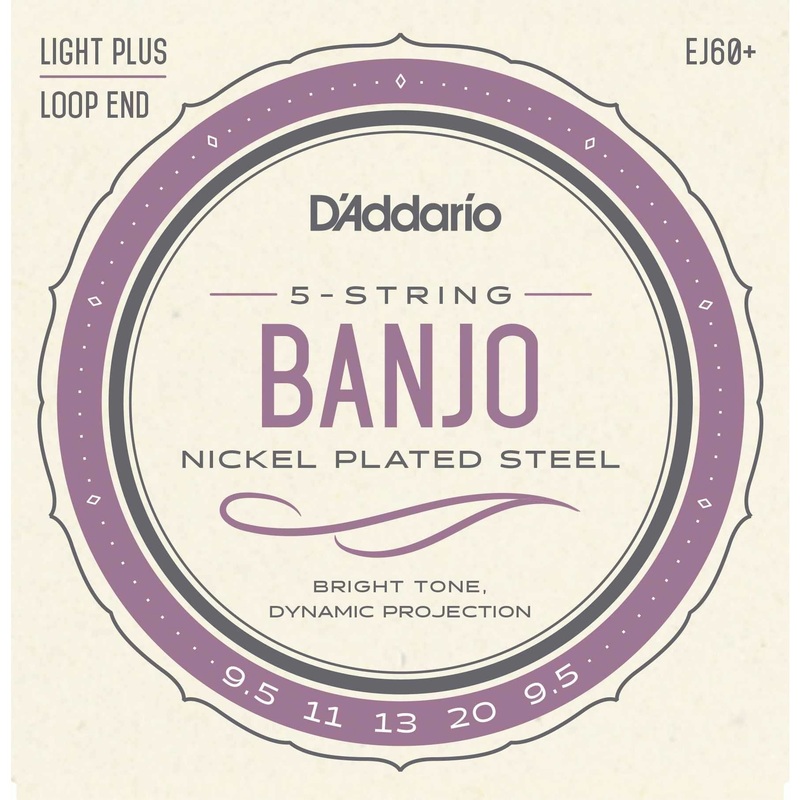 d-addario-ej60-nickel-plated-steel-banjo-strings-light-plus D'Addario EJ60+ Nickel Plated Steel Banjo Strings, Light Plus