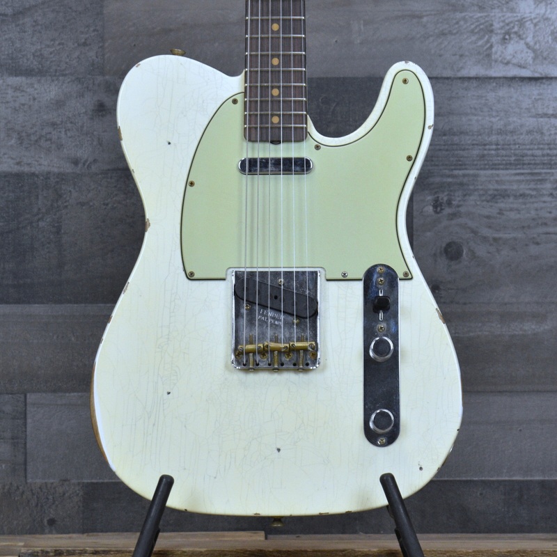 pre-owned-fender-custom-shop-63-telecaster-aged-olympic-white-with-hardshell-case Pre-Owned Fender Custom Shop '63 Telecaster - Aged Olympic White with Hardshell Case